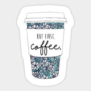 Floral Coffee Sticker